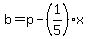 b=p-%281%2F5%29x