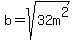 b=sqrt%2832m%5E2%29