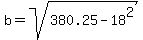 b=sqrt%28380.25-18%5E2%29