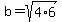 b=sqrt%284%2A6%29