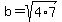 b=sqrt%284%2A7%29