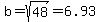 b=sqrt%2848%29=6.93