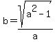b=sqrt%28a%5E2-1%29%2Fa