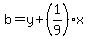 b=y%2B%281%2F9%29x