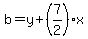 b=y%2B%287%2F2%29x