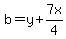 b=y%2B7x%2F4