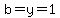 b=y=1
