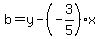 b=y-%28-3%2F5%29x