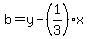 b=y-%281%2F3%29x