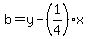 b=y-%281%2F4%29x