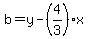 b=y-%284%2F3%29x
