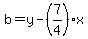 b=y-%287%2F4%29x