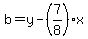 b=y-%287%2F8%29x