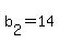 b%5B2%5D+=+14