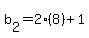 b%5B2%5D+=+2%288%29+%2B+1