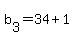 b%5B3%5D+=+34+%2B+1