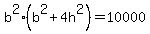 b%5E2%28b%5E2%2B4h%5E2%29+=+10000