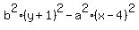 b%5E2%28y%2B1%29%5E2-a%5E2%28x-4%29%5E2