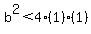 b%5E2%3C4%281%29%281%29