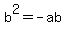 b%5E2=-ab