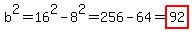 b%5E2=16%5E2-8%5E2=256-64=highlight%2892%29
