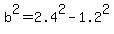 b%5E2=2.4%5E2-1.2%5E2