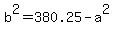 b%5E2=380.25-a%5E2