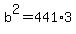 b%5E2=441%2A3