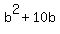 b%5E2+%2B+10b