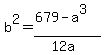 b%5E2+=+%28679-a%5E3%29%2F%2812a%29