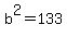 b%5E2+=+133