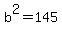 b%5E2+=+145