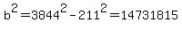 b%5E2+=+3844%5E2-211%5E2+=+14731815