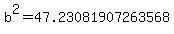 b%5E2+=+47.23081907263568