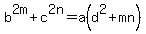 b%5E2+m+%2B+c%5E2+n+=+a%28d%5E2+%2B+mn%29
