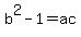 b%5E2-1=ac