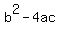 b%5E2-4ac+