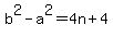 b%5E2-a%5E2=4n%2B4