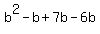 b%5E2-b%2B7b-6b