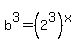 b%5E3=%282%5E3%29%5Ex