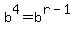 b%5E4+=+b%5E%28r+-+1%29
