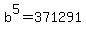 b%5E5+=+371291