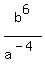 b%5E6%2Fa%5E%28-4%29