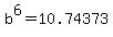b%5E6=+10.74373