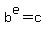 b%5Ee+=+c