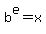 b%5Ee+=+x
