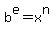 b%5Ee+=+x%5En