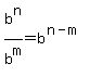 b%5En%2Fb%5Em=b%5E%28n-m%29