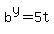 b%5Ey+=+5t