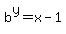 b%5Ey+=+x-1